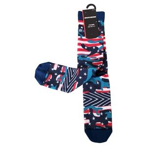 Skechers Men's Red, White, and Blue Graphic Socks size 8-12 New